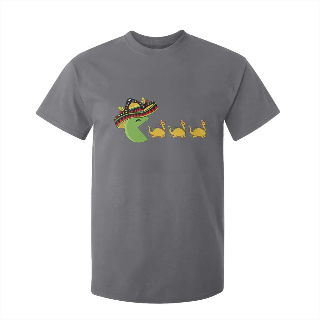 Funny Retro Game Tacosaurus T Shirt For Kid Cinco De Mayo Taco Lover Gift TS12 Charcoal Print Your Wear