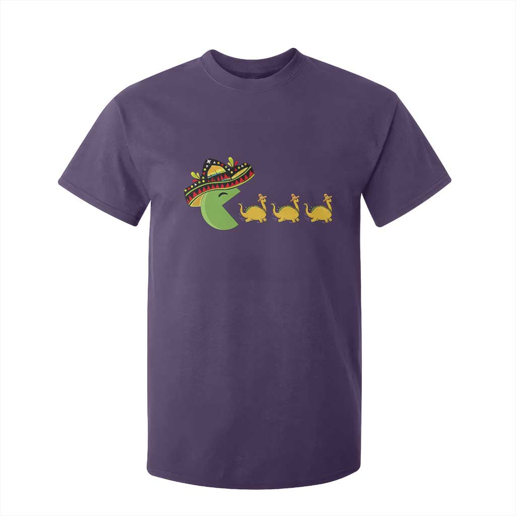 Funny Retro Game Tacosaurus T Shirt For Kid Cinco De Mayo Taco Lover Gift TS12 Purple Print Your Wear