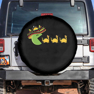 Funny Retro Game Tacosaurus Spare Tire Cover Cinco De Mayo Taco Lover Gift TS12 No hole Black Print Your Wear