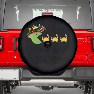 Funny Retro Game Tacosaurus Spare Tire Cover Cinco De Mayo Taco Lover Gift TS12 Black Print Your Wear