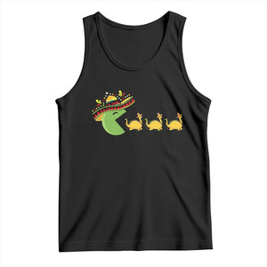 Funny Retro Game Tacosaurus Tank Top Cinco De Mayo Taco Lover Gift TS12 Black Print Your Wear