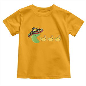 Funny Retro Game Tacosaurus Toddler T Shirt Cinco De Mayo Taco Lover Gift TS12 Gold Print Your Wear