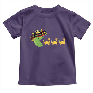 Funny Retro Game Tacosaurus Toddler T Shirt Cinco De Mayo Taco Lover Gift TS12 Purple Print Your Wear