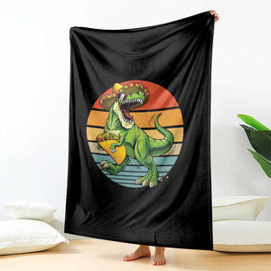 Vintage Dinosaur Taco Lover Throw Blanket Cinco De Mayo Gift TS12 Print Your Wear