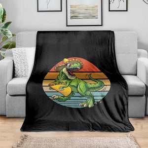 Vintage Dinosaur Taco Lover Throw Blanket Cinco De Mayo Gift TS12 Print Your Wear