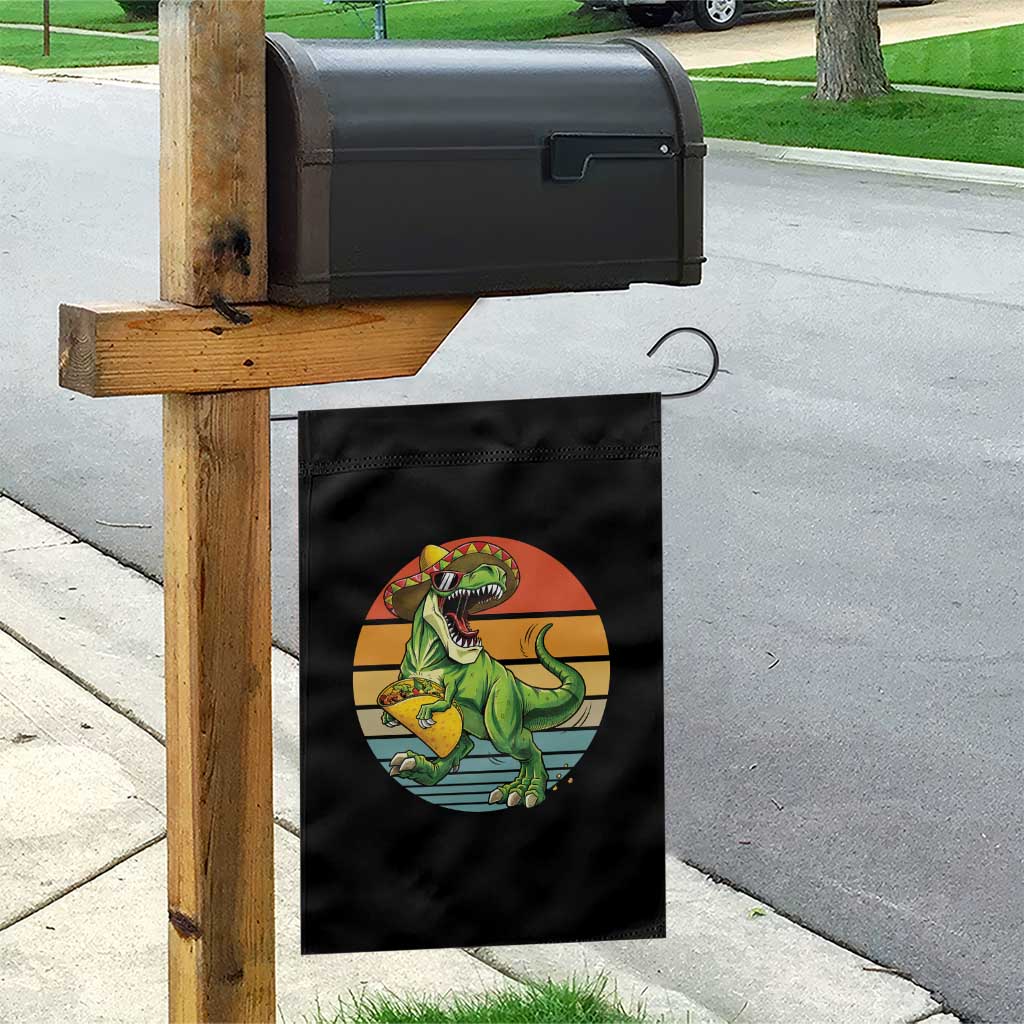 Vintage Dinosaur Taco Lover Garden Flag Cinco De Mayo Gift TS12 Print Your Wear
