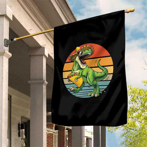 Vintage Dinosaur Taco Lover Garden Flag Cinco De Mayo Gift TS12 Print Your Wear