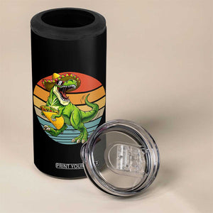 Vintage Dinosaur Taco Lover 4 in 1 Can Cooler Tumbler Cinco De Mayo Gift TS12 Print Your Wear