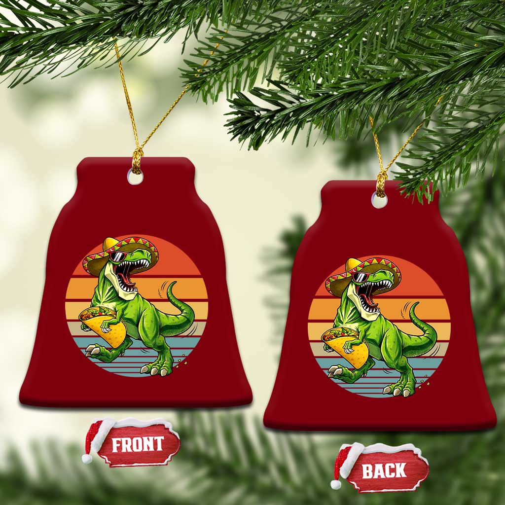 Vintage Dinosaur Taco Lover Ceramic Ornament Cinco De Mayo Gift TS12 Print Your Wear