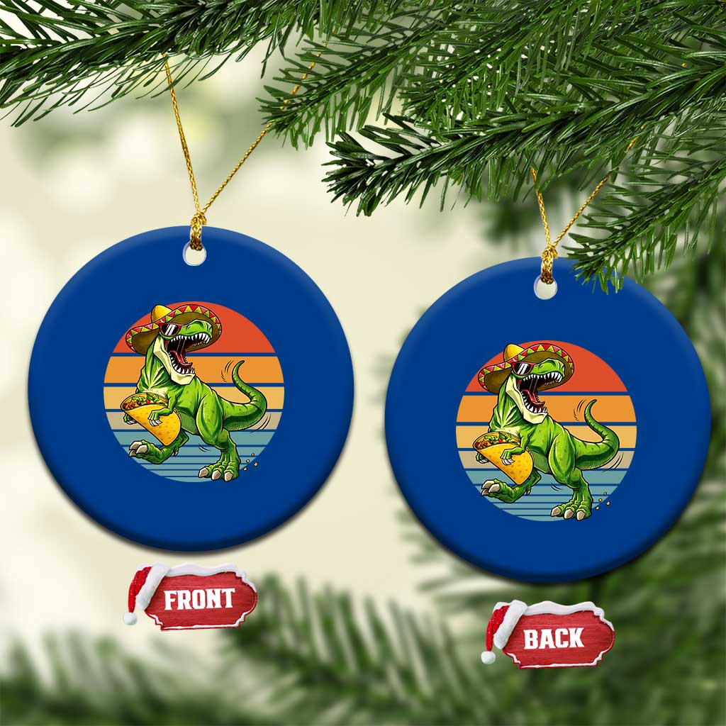 Vintage Dinosaur Taco Lover Ceramic Ornament Cinco De Mayo Gift TS12 1pc Blue Print Your Wear