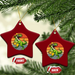 Vintage Dinosaur Taco Lover Ceramic Ornament Cinco De Mayo Gift TS12 Print Your Wear