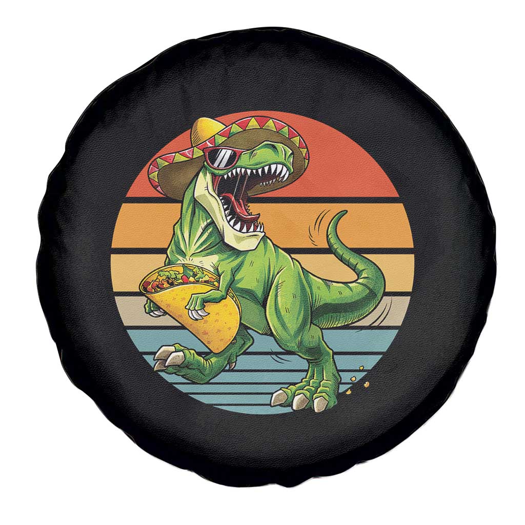 Vintage Dinosaur Taco Lover Spare Tire Cover Cinco De Mayo Gift TS12 Print Your Wear