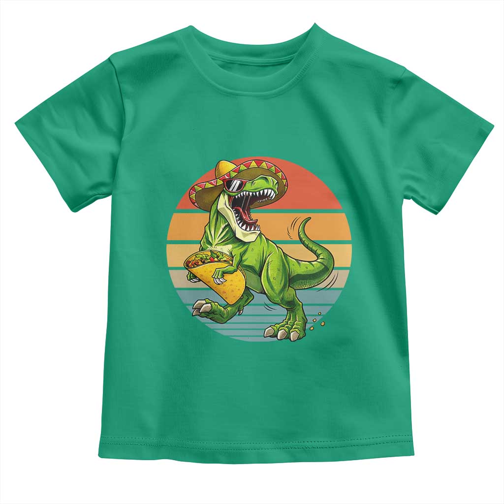 Vintage Dinosaur Taco Lover Toddler T Shirt Cinco De Mayo Gift TS12 Irish Green Print Your Wear