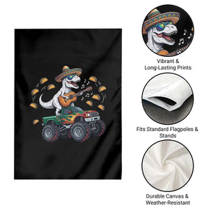 Funny Cinco De Mayo Dinosaur Monster Truck Garden Flag Taco Lover Gift TS12 Print Your Wear