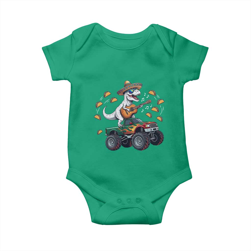 Funny Cinco De Mayo Dinosaur Monster Truck Baby Onesie Taco Lover Gift TS12 Irish Green Print Your Wear
