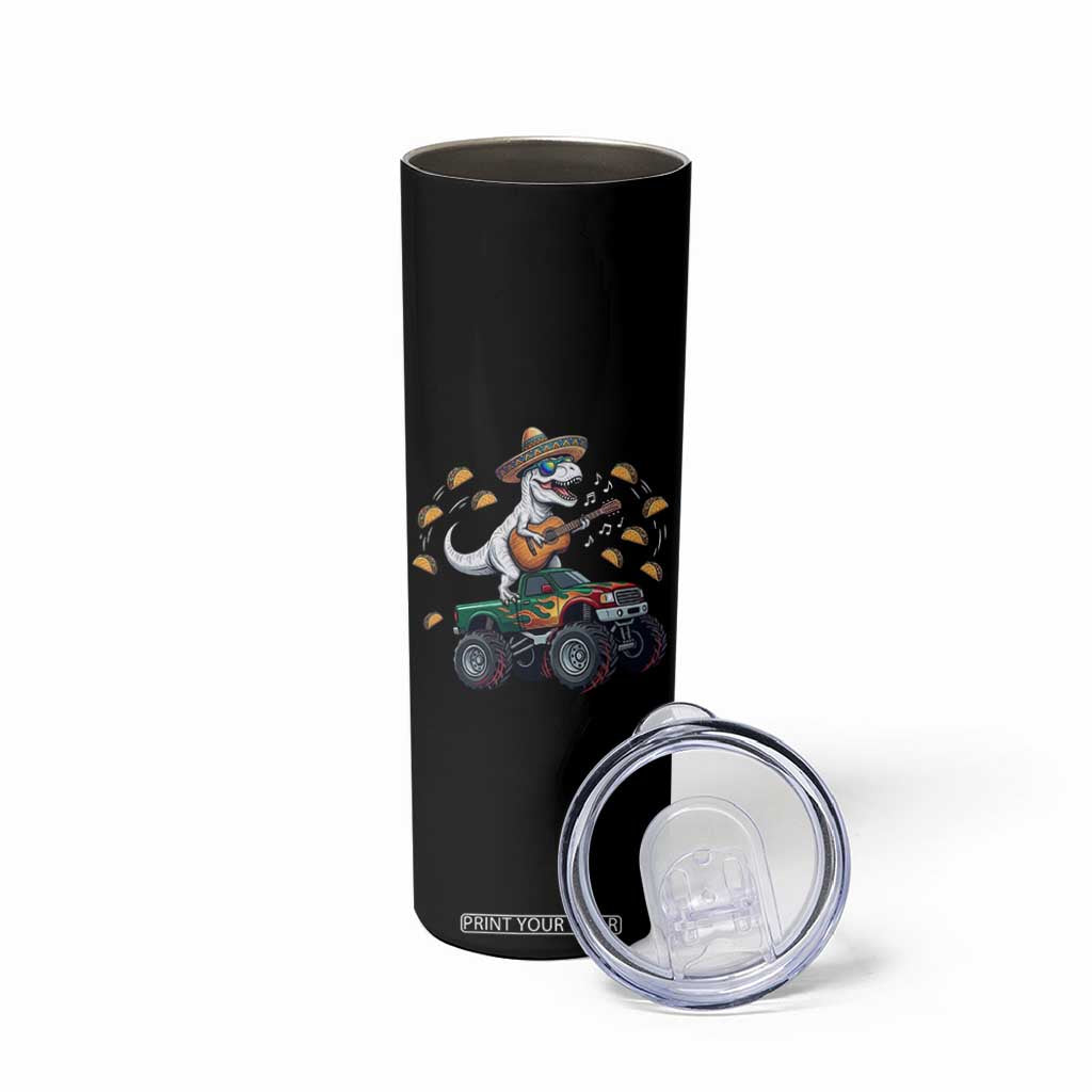 Funny Cinco De Mayo Dinosaur Monster Truck Skinny Tumbler Taco Lover Gift TS12 Print Your Wear