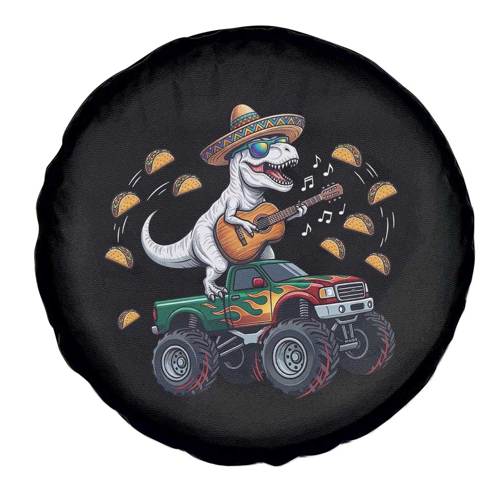 Funny Cinco De Mayo Dinosaur Monster Truck Spare Tire Cover Taco Lover Gift TS12 Print Your Wear