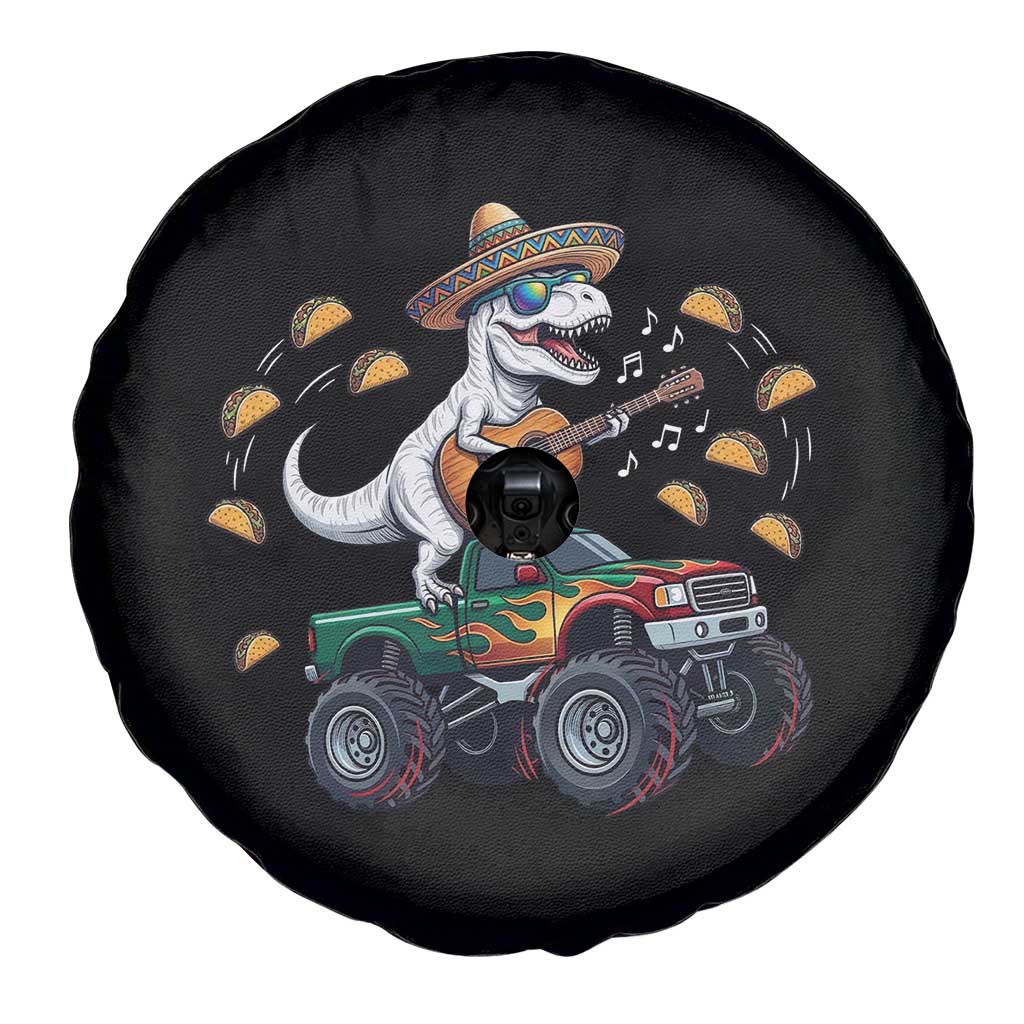 Funny Cinco De Mayo Dinosaur Monster Truck Spare Tire Cover Taco Lover Gift TS12 Print Your Wear