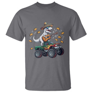 Funny Cinco De Mayo Dinosaur Monster Truck T Shirt Taco Lover Gift TS12 Charcoal Print Your Wear