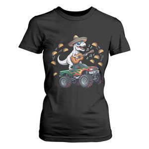 Funny Cinco De Mayo Dinosaur Monster Truck T Shirt For Women Taco Lover Gift TS12 Black Print Your Wear