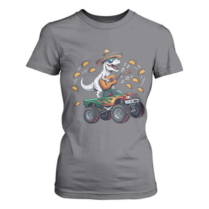 Funny Cinco De Mayo Dinosaur Monster Truck T Shirt For Women Taco Lover Gift TS12 Charcoal Print Your Wear