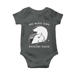 Funny Taco Joke Adult Humor Gift Baby Onesie Who Wants Fucking Tacos TS12 Dark Heather Print Your Wear