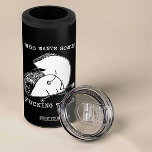 Funny Taco Joke Adult Humor Gift 4 in 1 Can Cooler Tumbler Who Wants Fucking Tacos TS12 Print Your Wear