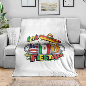Funny Beer Drinking Cinco De Mayo Party Gift Throw Blanket Lets Fiesta TS12 Print Your Wear