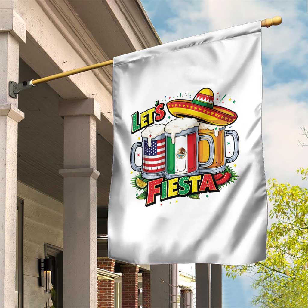 Funny Beer Drinking Cinco De Mayo Party Gift Garden Flag Lets Fiesta TS12 Print Your Wear