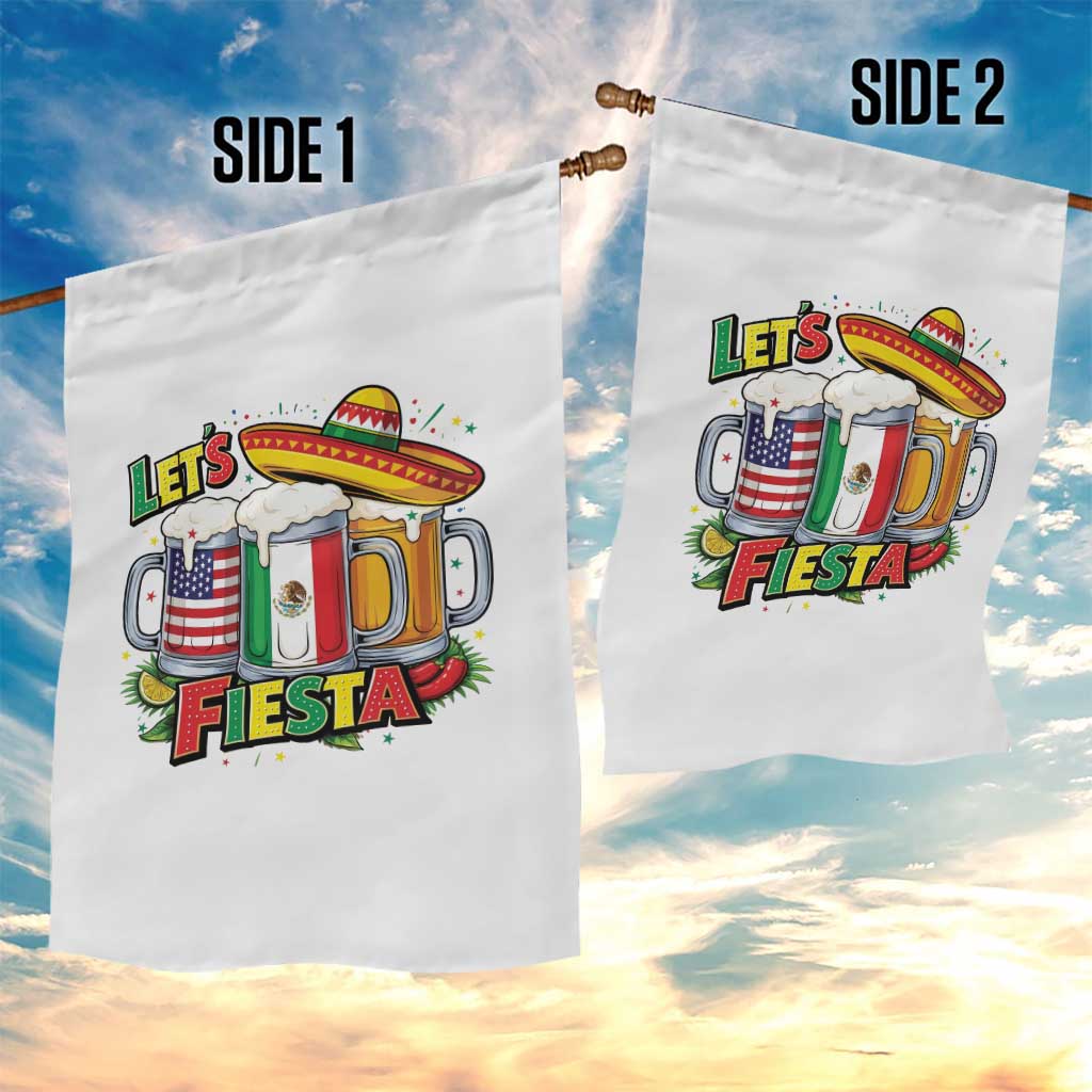 Funny Beer Drinking Cinco De Mayo Party Gift Garden Flag Lets Fiesta TS12 Print Your Wear
