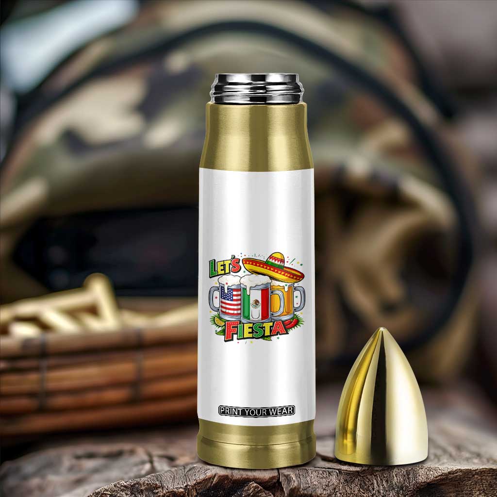 Funny Beer Drinking Cinco De Mayo Party Gift Bullet Tumbler Lets Fiesta TS12 Print Your Wear