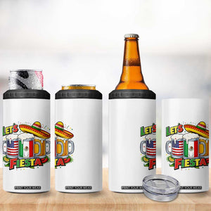 Funny Beer Drinking Cinco De Mayo Party Gift 4 in 1 Can Cooler Tumbler Lets Fiesta TS12 Print Your Wear