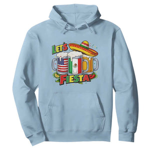 Funny Beer Drinking Cinco De Mayo Party Gift Hoodie Lets Fiesta TS12 Light Blue Print Your Wear