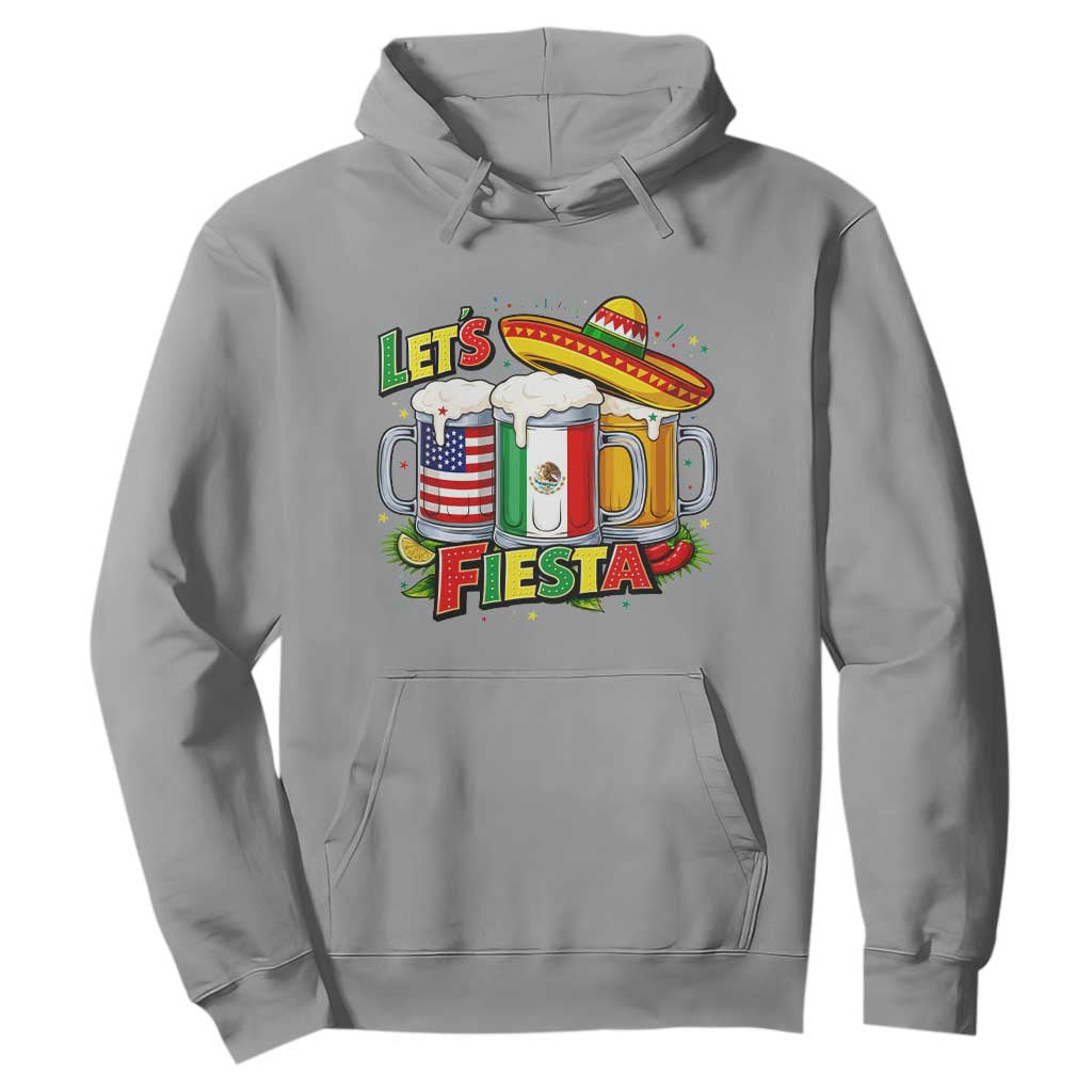 Funny Beer Drinking Cinco De Mayo Party Gift Hoodie Lets Fiesta TS12 Sport Gray Print Your Wear