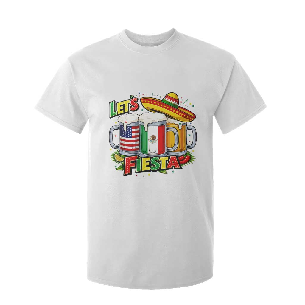 Funny Beer Drinking Cinco De Mayo Party Gift T Shirt For Kid Lets Fiesta TS12 White Print Your Wear