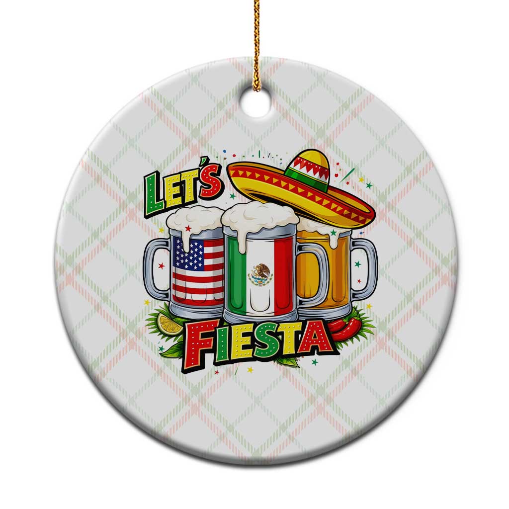 Funny Beer Drinking Cinco De Mayo Party Gift Ceramic Ornament Lets Fiesta TS12 1pc Christmas Plaid Print Your Wear