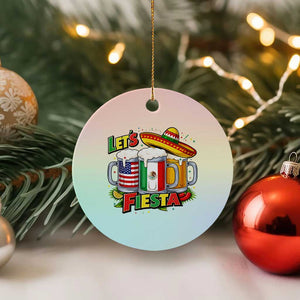 Funny Beer Drinking Cinco De Mayo Party Gift Ceramic Ornament Lets Fiesta TS12 1pc Pastel Print Your Wear