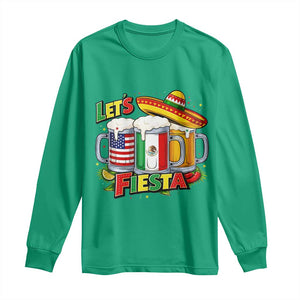 Funny Beer Drinking Cinco De Mayo Party Gift Long Sleeve Shirt Lets Fiesta TS12 Irish Green Print Your Wear