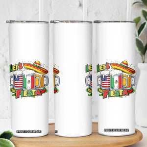 Funny Beer Drinking Cinco De Mayo Party Gift Skinny Tumbler Lets Fiesta TS12 Print Your Wear