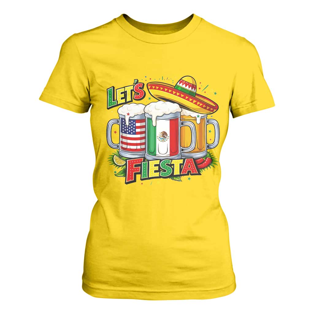 Funny Beer Drinking Cinco De Mayo Party Gift T Shirt For Women Lets Fiesta TS12 Daisy Print Your Wear