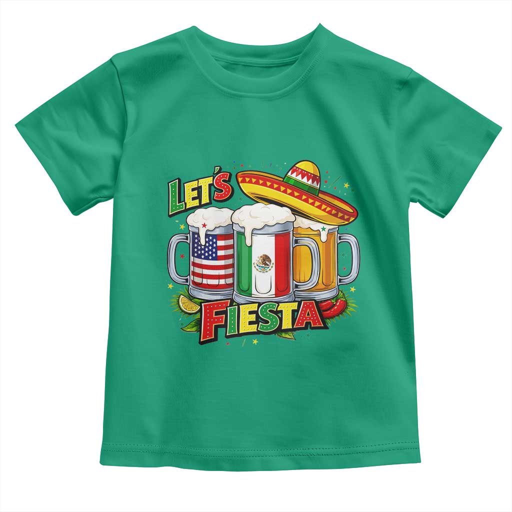 Funny Beer Drinking Cinco De Mayo Party Gift Toddler T Shirt Lets Fiesta TS12 Irish Green Print Your Wear
