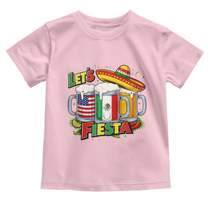 Funny Beer Drinking Cinco De Mayo Party Gift Toddler T Shirt Lets Fiesta TS12 Light Pink Print Your Wear