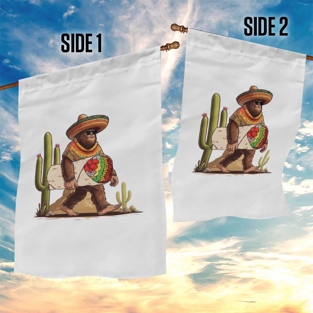 Funny Cinco De Mayo Bigfoot Burrito Lover Gift Garden Flag TS12 Print Your Wear