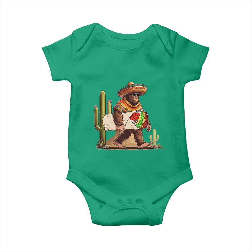 Funny Cinco De Mayo Bigfoot Burrito Lover Gift Baby Onesie TS12 Irish Green Print Your Wear
