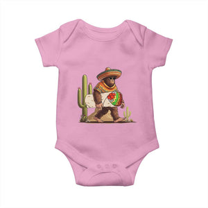 Funny Cinco De Mayo Bigfoot Burrito Lover Gift Baby Onesie TS12 Light Pink Print Your Wear