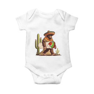 Funny Cinco De Mayo Bigfoot Burrito Lover Gift Baby Onesie TS12 White Print Your Wear