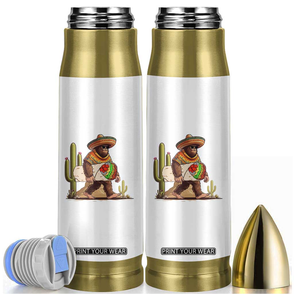 Funny Cinco De Mayo Bigfoot Burrito Lover Gift Bullet Tumbler TS12 White Print Your Wear