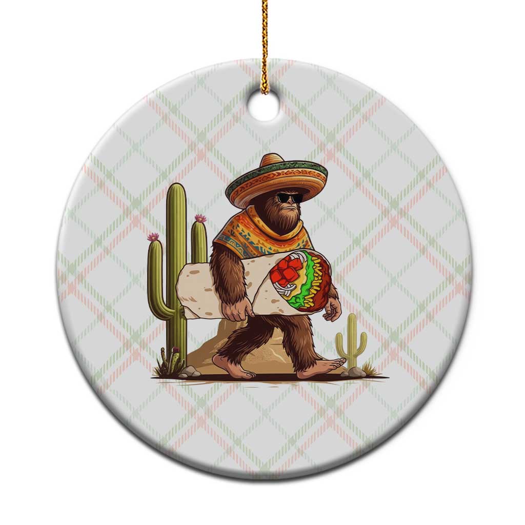 Funny Cinco De Mayo Bigfoot Burrito Lover Gift Ceramic Ornament TS12 1pc Christmas Plaid Print Your Wear