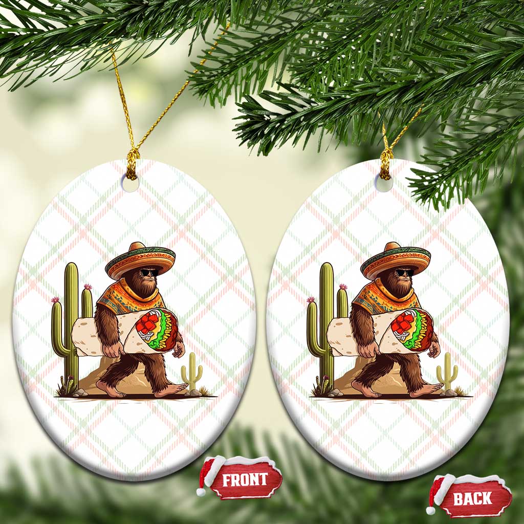Funny Cinco De Mayo Bigfoot Burrito Lover Gift Ceramic Ornament TS12 Print Your Wear