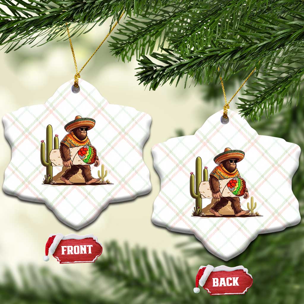 Funny Cinco De Mayo Bigfoot Burrito Lover Gift Ceramic Ornament TS12 Print Your Wear